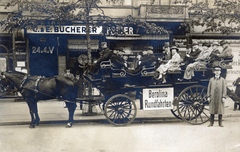 Germany, Berlin, Unter den Linden 47., a Friedrichstrasse sarkánál., 1921, Barna Imre, coach, sightseeing, Fortepan #150136