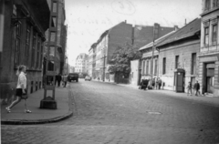 Hungary, Budapest VIII., Karácsony Sándor utca a Magdolna (Koltói Anna) utcától a Teleki László tér felé nézve., 1970, Homoródy Károly, Budapest, Fortepan #150482