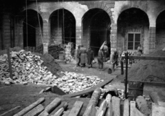 Hungary, Budapest IX., Üllői út 69., 1957, Kiszely György, construction, damaged building, brick, Budapest, Fortepan #150519