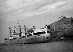 Greece, a rakodópartnál a Borsod duna-tengeri áruszállító hajó., 1970, Erdős Ferenc, ship, cargo ship, Builder/Ningpo Orchid/Borsod-ship, Fortepan #151233