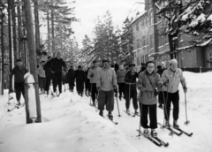 1965, Geréb Anna, winter, snow, genre painting, skiing, anorak, Fortepan #151485