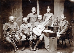 1916, Gali, első világháború, hangszer, zenekar, hegedű, gitár, kétnyakú gitár, Fortepan #151601