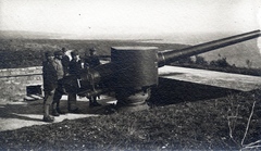 Horvátország, Šišan, Monte della Madonna., 1914, Tarbay Júlia, ágyú, tüzérség, Fortepan #151691