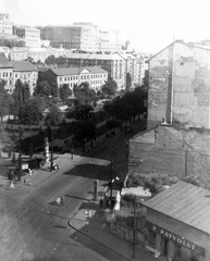 Magyarország, Budapest I., Kilátás a krisztinavárosi templom tornyából a Horváth-kertre., 1959, Saly Noémi, Budapest, Patyolat Vállalat, Fortepan #15172