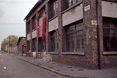 Magyarország, Budapest XIII., Pannónia utca - Ipoly utca sarok a Gogol utca felé nézve. Szemben a Gyapjúmosó és Szövőgyár szövödei épülete., 1968, Dunai László, Budapest, Fortepan #151854