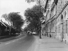 Magyarország, Debrecen, Széchenyi utca a Hal köz felől nézve, jobbra a 7. számú ház., 1979, Bencze László, Fortepan #151964