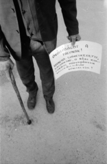 1989, Szigetváry Zsolt, message, doodle, walking cane, Fortepan #152196