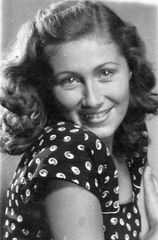 1944, Saly Noémi, smile, posture, lady, Fortepan #15225