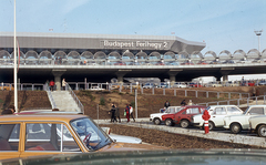 Hungary, Ferihegy (now - Ferenc Liszt) International Airport, Budapest XVIII., 2-es terminál, parkoló., 1989, Kölcsényi Zoltán, colorful, fire hydrant, Budapest, Fortepan #153045