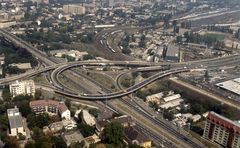 Magyarország, Budapest XIII.,Budapest XIV., légifotó a Hungária körútról és a Kacsóh Pongrác úti felüljáróról., 1990, Kölcsényi Zoltán, színes, légi felvétel, Fortepan #153077