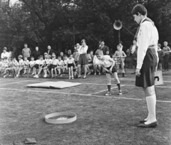 Hungary, Budapest II., Marczibányi tér, Vasas Turbó sporttelep., 1968, MHSZ, free time, kid, pioneer, obstacle racing, Budapest, Fortepan #15321