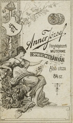 Szlovákia, Besztercebánya, Alsó utca 84., Anner József fényképészeti műterme., 1900, Karsai György, műterem, fényképész, hátlap, Fortepan #153840