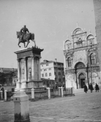 Italy, Venice, Fondamenta Dandolo, Bartolomeo Colleoni lovasszobra., 1962, Koppány András, Fortepan #153891