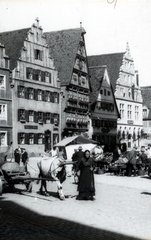 Németország, Dinkelsbühl, Marktplatz, a Weinmarkt felé nézve., 1933, Szekrényesy Réka, Fortepan #153950