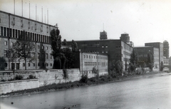 Németország, München, az Isar folyó a Ludwigsbrücke-ről nézve, balra a Museumsinsel-en a Deutsches Museum., 1933, Szekrényesy Réka, Fortepan #153992