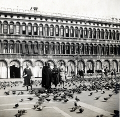 Olaszország, Velence, Szent Márk tér, Prokurátori Palota., 1931, Szesztay család, galamb, Fortepan #154239