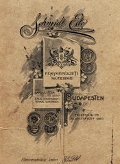 Magyarország, Budapest VIII., Baross utca 61., Schmidt Ede fényképészeti műterme., 1900, Mezey Ferenc, műterem, fényképész, hátlap, Budapest, Fortepan #154253