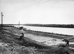 Magyarország, Tiszapalkonya, a felvétel a Tiszapalkonyai Hőerőmű építésekor készült., 1953, Ivánkay Kálmán, építkezés, erőmű, Fortepan #154374