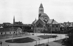 Magyarország, Debrecen, Attila tér, görögkatolikus templom., 1939, Orosz Heléna, templom, neobizánci stílus, görög katolikus, Bobula János, ifj.-terv, Fortepan #15490