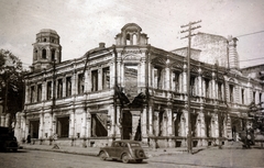 Oroszország, Kurszk, Lenin utca - Szerafim Szarovszkij utca sarok, balra a háttérben a Feltámadás-Éliás-templom tornya látható., 1942, Fortepan/Album024, Fortepan #155127