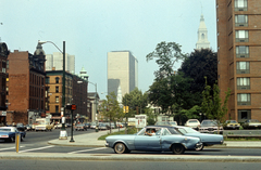 Amerikai Egyesült Államok, Hartford,Connecticut állam, Charter Oak Avenue, balra a Main Street., 1976, Bogdan Celichowski, Fortepan #155182