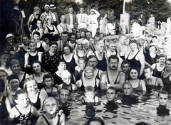 Hungary, Hajdúszoboszló, gyógyfürdő., 1938, Szilágyi Marianna, beach, Fortepan #155372