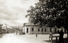 Szlovákia, Nagyrőce, Városház tér, szemben a Murányi út., 1936, Kachelmann Róbert, Fortepan #155479