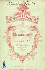 Magyarország, Miskolc, Szinay és társa fényképészek., 1910, Kachelmann Róbert, műterem, fényképész, hátlap, Fortepan #155483