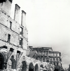 Magyarország, Budapest V.,Budapest VIII., Kecskeméti utca a Kálvin tér felé nézve., 1945, Fortepan, háborús kár, Budapest, Fortepan #155518