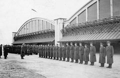 Magyarország, Debrecen, Epreskerti repülőtér., 1940, Erky-Nagy Tibor, hangár, katona, repülőtér, légierő, sorakozó, Fortepan #15578