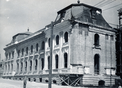 Magyarország, budai Vár, Budapest I., Hunyadi udvar, a Budavári Palota (korábban Királyi Palota)., 1958, Magyar Nemzeti Galéria/Adattári Gyűjtemény, Budapest, felirat, Fortepan #155813