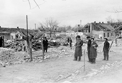 Hungary, Dombóvár, Újdombóvár bombázás után., 1944, Erky-Nagy Tibor, bombing, damaged building, Fortepan #15595