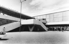 Hungary, Budapest I., Déli pályaudvar., 1962, Racsmány Dömötör, Budapest, stairs, modern architecture, Fortepan #155990