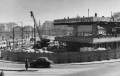 Hungary, Budapest I., Alkotás utca - Krisztina körút sarok, az utascsarnok vasbetonszerkezete a Déli pályaudvar átépítése idején., 1962, Racsmány Dömötör, Budapest, Fortepan #156016