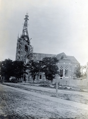 Ukraine, Kamianka-Buzka, (ekkor Kamjanka-Sztrumilivszka vagy Sztrumilova), Mária mennybementele templom., 1915, Glatz Ödön, First World War, church, war damage, Fortepan #156471