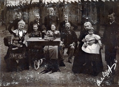 1913, Glatz Ödön, family, dog, generations, Fortepan #156539