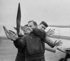 Hungary, Budaörs Airport, Budapest XI., Zlin Trener típusú repülőgép., 1966, MHSZ, transport, Czechoslovak brand, pilot, airplane, airport, Zlin-brand, propeller, workout clothes, Budapest, Fortepan #15749