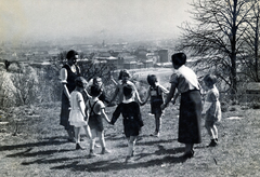 Magyarország, Gellérthegy, Budapest XI., kilátás a Fővám tér, a Sóház épülete és a Közraktárak felé., 1941, Preisich család, Budapest, óvoda, Fortepan #157933