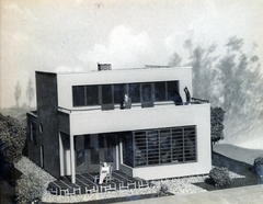 Magyarország, Balatonföldváron, a Bethlen Gábor utca 30. alatt felépített nyaraló makettje., 1934, Preisich család, makett, modern építészet, Preisich Gábor-terv, Fortepan #157962