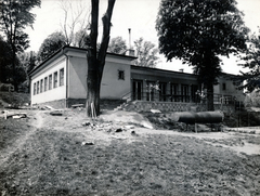 Magyarország, Budapest II., Csatárka úti gyermekváros (később Cseppkő Gyermekotthoni Központ)., 1962, Preisich család, Budapest, lapostető, modern építészet, Preisich Gábor-terv, Fortepan #158036