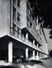 Hungary, Budapest VI., Dózsa György út 84., a MÉMOSZ (Magyarországi Építőipari Munkások Országos Szövetsége) székháza., 1952, Preisich család, Budapest, public building, Gábor Preisich-design, Fortepan #158073