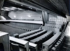 Hungary, Budapest VI., Városligeti (Gorkij) fasor, Építők Rózsa Ferenc Művelődési Háza, nagyterem., 1952, Preisich család, Budapest, modern architecture, culture room, Gábor Preisich-design, Fortepan #158083