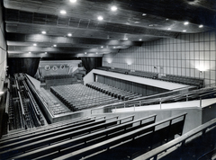 Hungary, Budapest VI., Városligeti (Gorkij) fasor, Építők Rózsa Ferenc Művelődési Háza, nagyterem., 1952, Preisich család, Budapest, auditorium, culture room, Gábor Preisich-design, Fortepan #158085