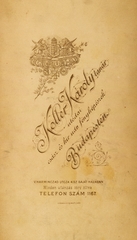 Hungary, Budapest V., Harmincad utca 4., Kolter József tanár utódai, fényképészek., 1905, Latin, studio, photographer, verso, Budapest, Fortepan #158132