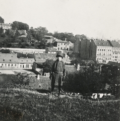 Magyarország, Tabán, Budapest I., kilátás a Gellérthegy utca irányából az Attila út házsora és a Királyi Palota (később Budavári Palota) kertje felé., 1921, Latin, Budapest, Fortepan #158167