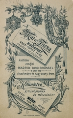 Magyarország, Budapest V., Bajcsy-Zsilinszky út (Váci körút) 14., Mai Manó és Társa Szigeti Jakab fényképészek., 1902, Latin, műterem, fényképész, hátlap, Budapest, Fortepan #158198