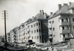 Ausztria, Bécs, Wienerbergstrasse a Köglergasse felől, szemben az Ulmenhof (később a George-Washington-Hof része)., 1928, Preisich család, bérház, Fortepan #158469