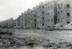 Ausztria, Bécs, Unter-Meidlinger Strasse a Kundratstrasse felől, szemben az Akazienhof és Ulmenhof (később a George.Washington-Hof részei)., 1928, Preisich család, bérház, Fortepan #158470