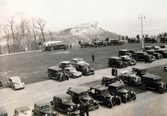 Austria, Vienna, Kahlenberg, a Höhenstrasse parkolók., 1933, Preisich család, car park, Fortepan #158484