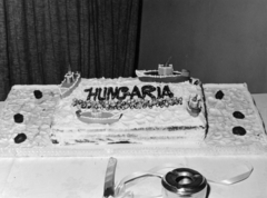 1969, Ungvári György, Hungaria-ship, cake, Fortepan #159108